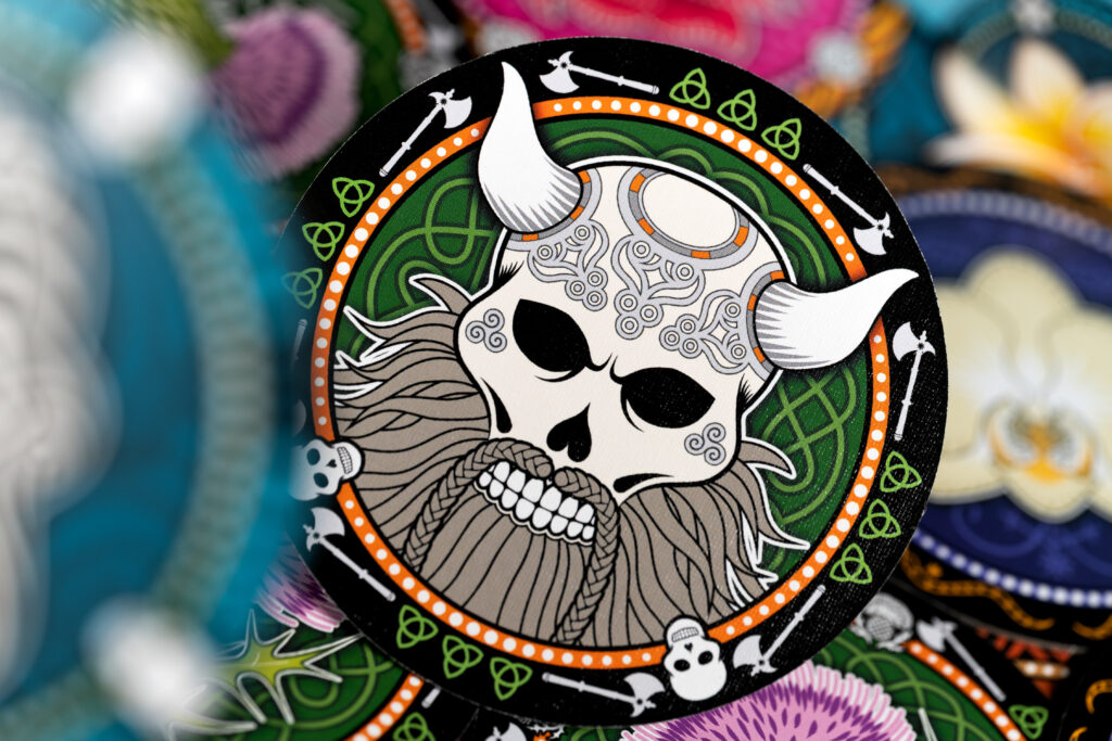 Discos boca abajo del juego Skull